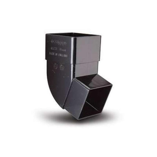 Polypipe Square Pipe Offset Bend (Black) 65mm x 112.5° - RS227B