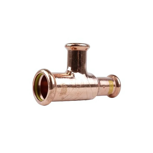 Pressfit Gas Reducing Tee (Copper) 22 x 15 x 22 (B) mm - PFGRT-221522