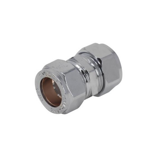 Compression Straight Coupling (Chrome)  22mm - CCC-22