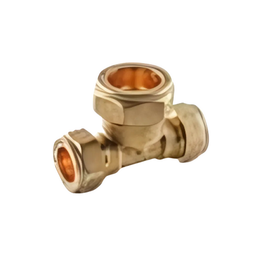 Compression Reducing Tee (Brass) 28 mm x 22 mm x 22 mm - CORT-282222