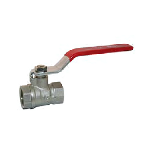 Genbra Red Lever Ball Valve (Silver) 1 1/4" – BFLBVR-G