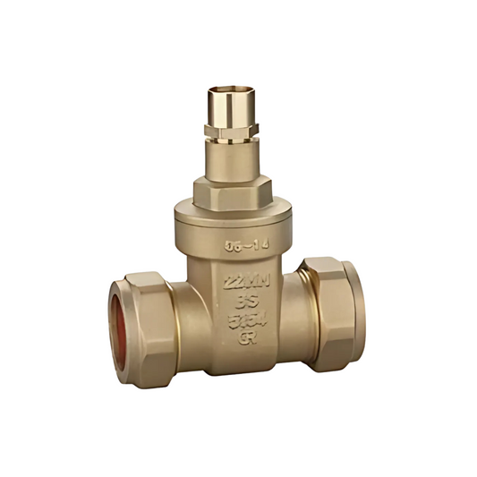 Genbra BS Lockshield Gate Valve DZR (Brass) 22mm - BFGVLSDZR-22