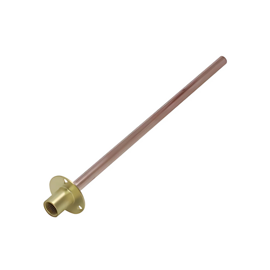 Genbra Wall Plate & 350mm Tube (Brass) 15mm x 1/2" - BFWPT350-15D