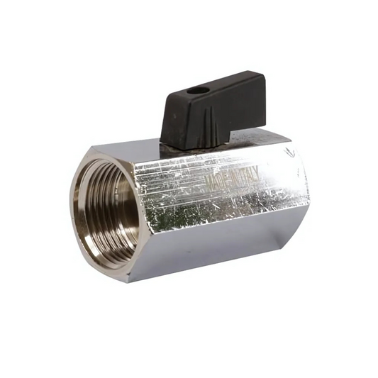 Genbra Mini Ball Valve (Chrome) 3/4 FxF - BFMBVWFF-E