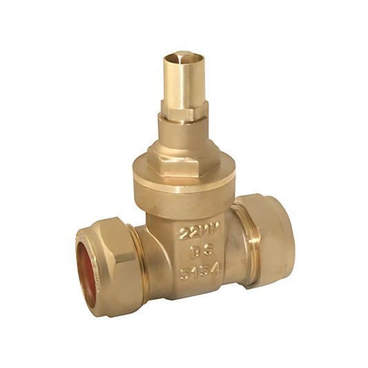 Genbra BS Lockshield Gatevalve (Brass) 22mm - BFGVLS-22