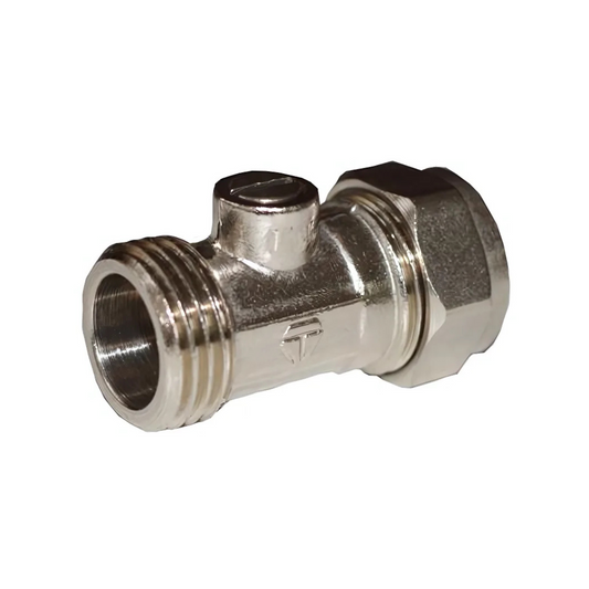 Genbra Isolation Valve Flat Face (Chrome) 15mm - BFIVFF-15
