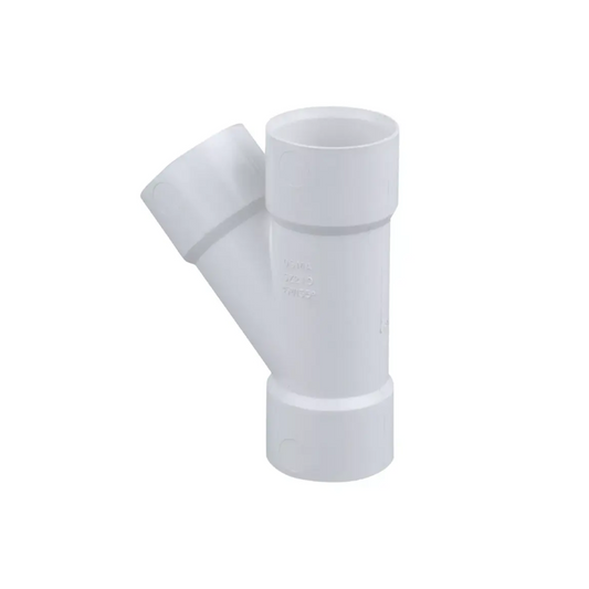 Wavin OsmaWeld Solvent‑Weld Tee (White) 45° 50mm – 2Z210W