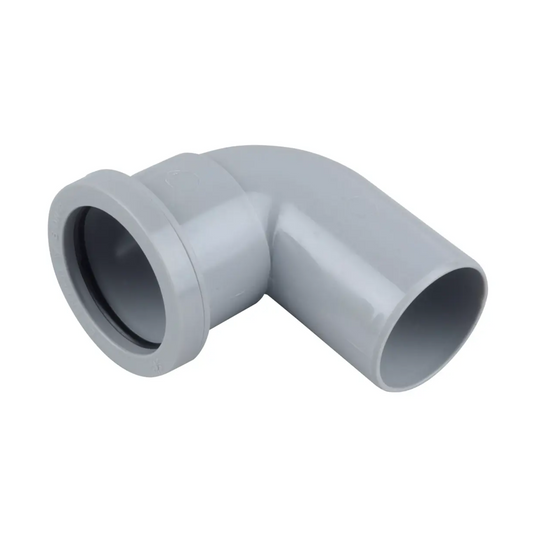 Wavin Osma Push‑Fit Spigot Bend (Grey) 90° 40 mm - 5W260G