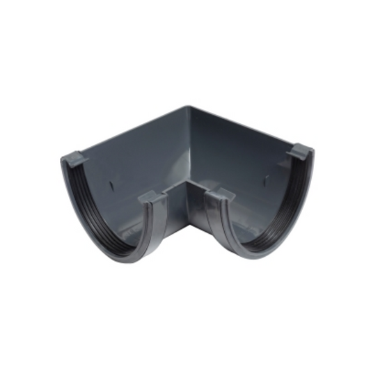 113mm x 90° Osma Deepline Gutter Angle - Wavin (Grey) - 9T903AG