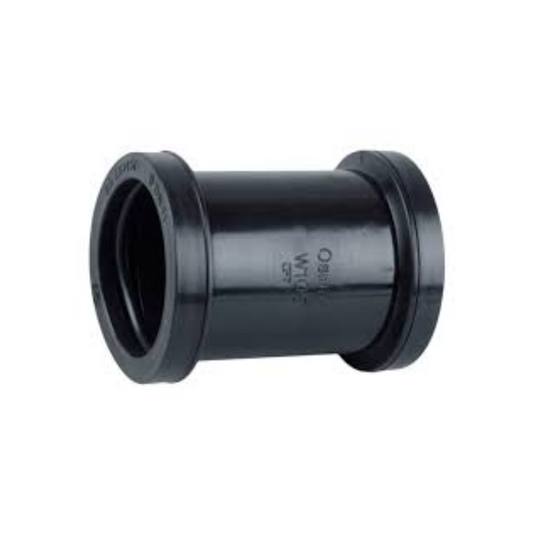 Wavin Osma Push‑Fit Double-Socket Coupler (Black) 32mm - 4W105B
