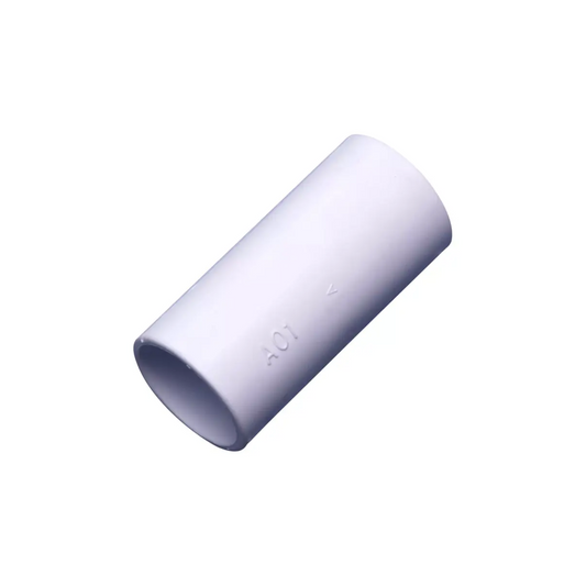 Wavin OSMA Solvent Weld Double Socket Overflow Fitting (White) 21.5mm - 1E104W