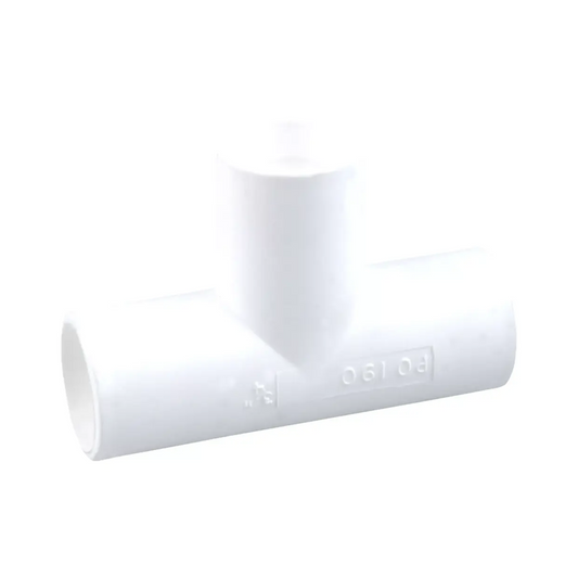 Wavin Osma Push-Fit Overflow Tee (White) 90° x 21.5mm - 1C190W