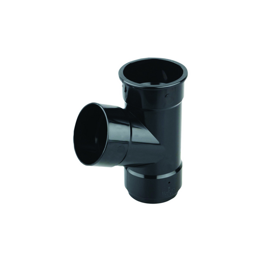 68mm x 67.5° Osma RoundLine Pipe Branch - Wavin (Black) - 0T035B