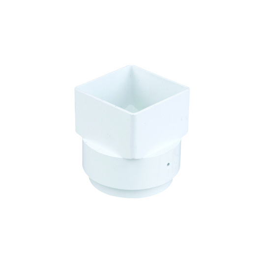 Wavin Osma SquareLine Outlet Adaptor (White) 61mm - 4T837W