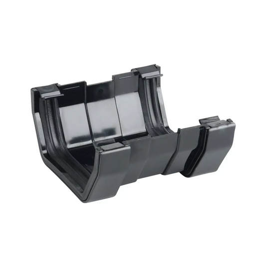 Wavin Osma SquareLine Gutter Union Bracket (Black) 114mm – 4T809B