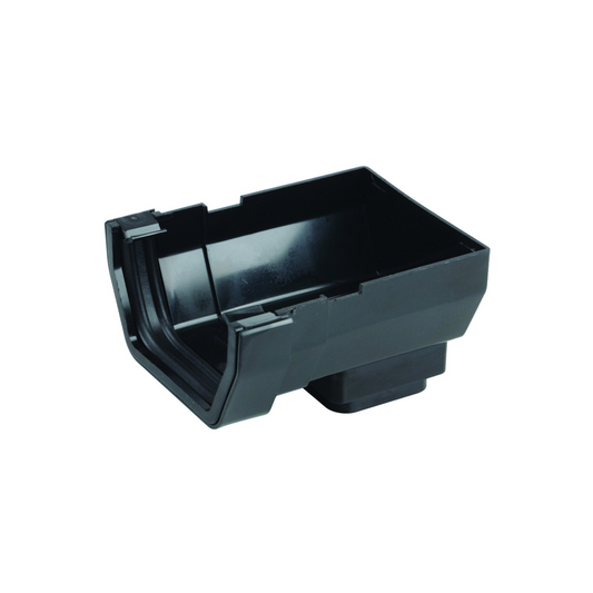 Wavin Osma Squareline Stop End Outlet (Black) 100mm - 4T807B