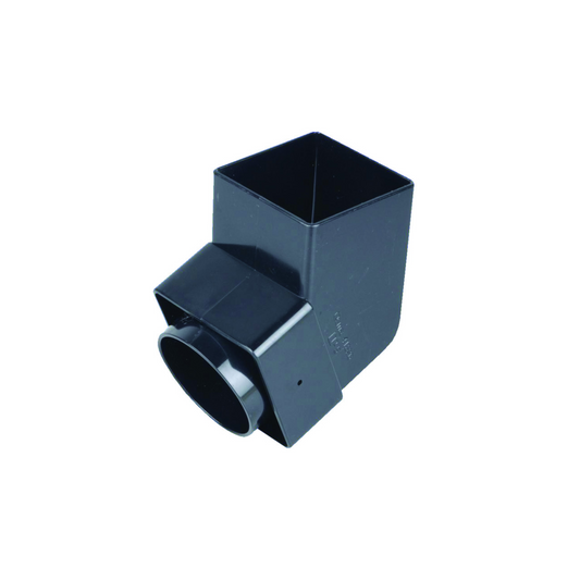 Wavin Osma Squareline Offset Bend Spigot (Black) 61mm - 4T826B