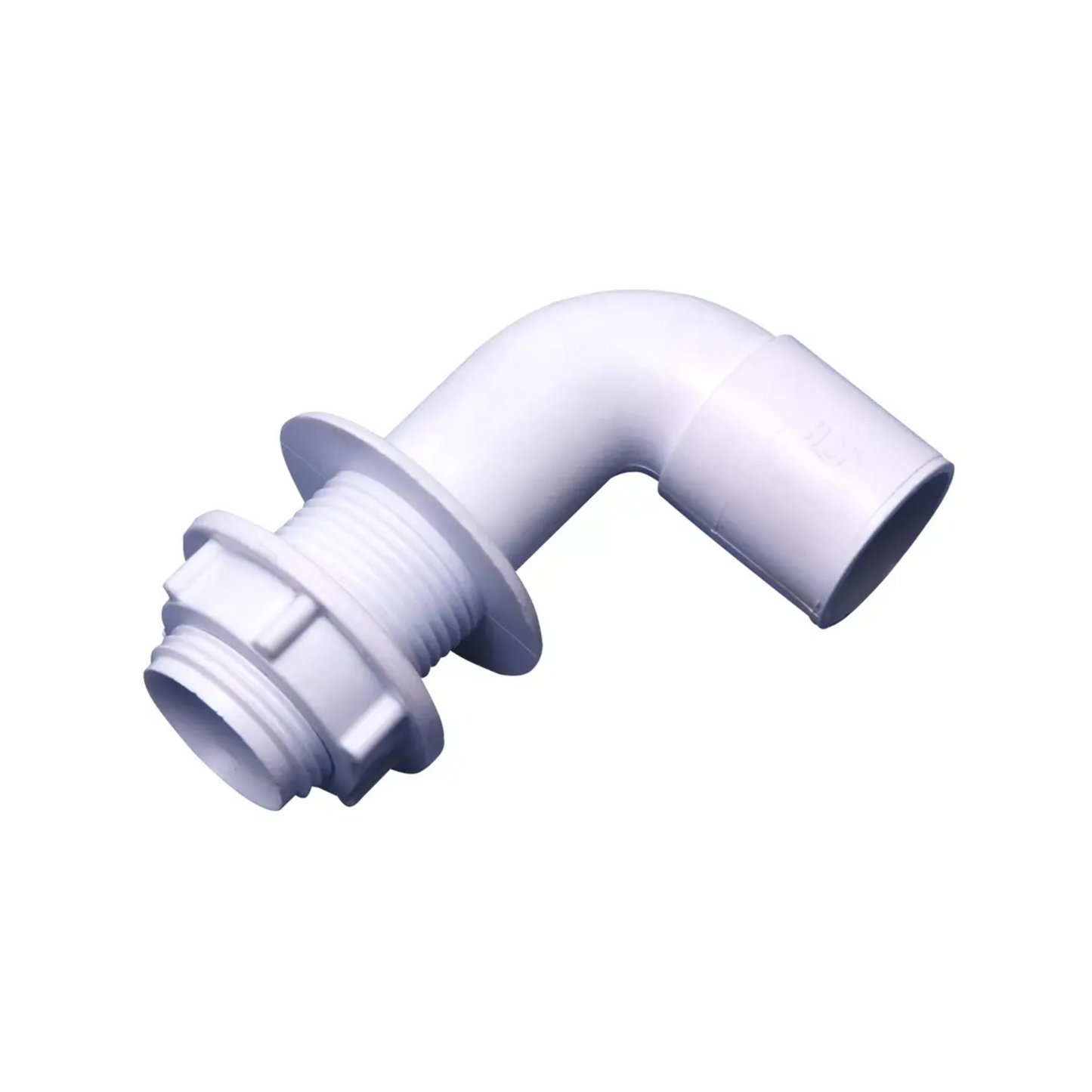Wavin OSMA Solvent Weld Angled Tank Connector Overflow Fitting (White) 21.5mm - 1E139W
