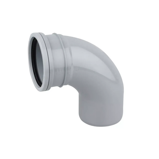Wavin OsmaSoil Ring Seal Single Socket Bend (Grey) 87.5° 110mm – 4S161G