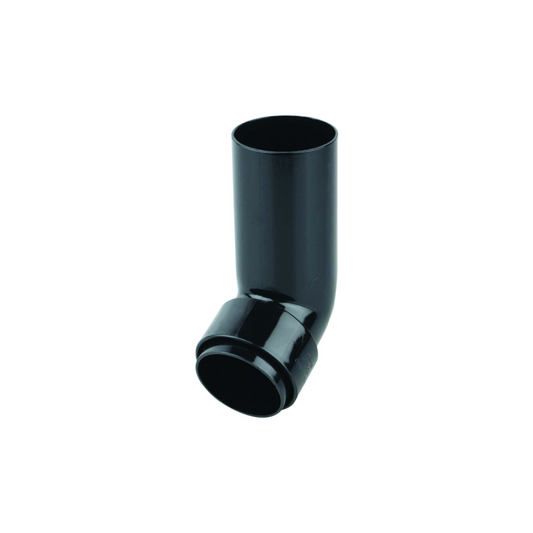 Wavin Osma Roundline Long Tail Offset Bend Spigot (Black) 68mm x 67.5°- 0T027B