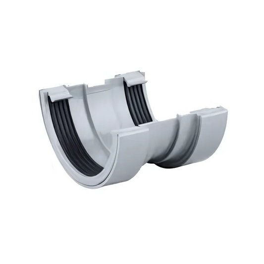 Wavin Osma RoundLine Gutter Union Bracket (Grey) 112mm - 0T009G