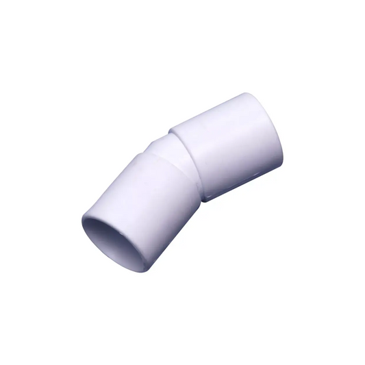 Wavin OSMA Solvent Weld Overflow Bend (White) 25° x 21.5mm - 1E163W