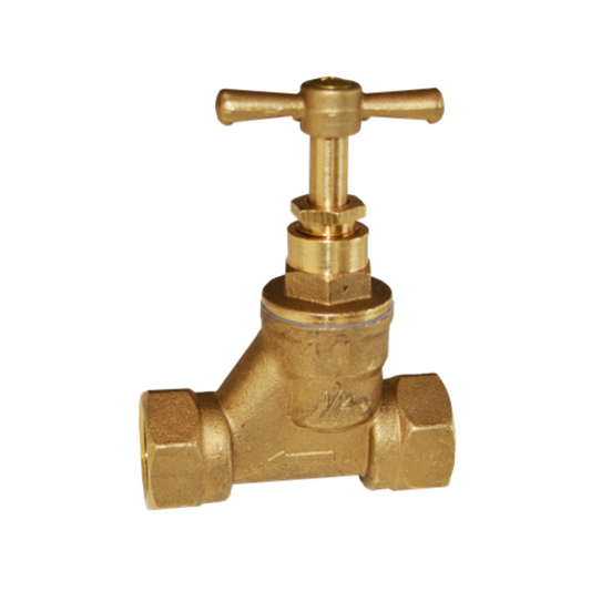 Genbra Female to Female Stop Tap (Brass) 3/4" – BFST-E