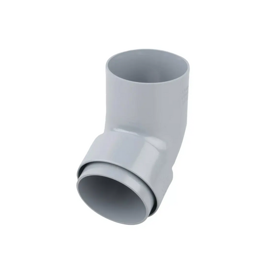 Wavin Osma RoundLine Downpipe Offset Bend with Spigot (Grey) 68mm – 0T026G