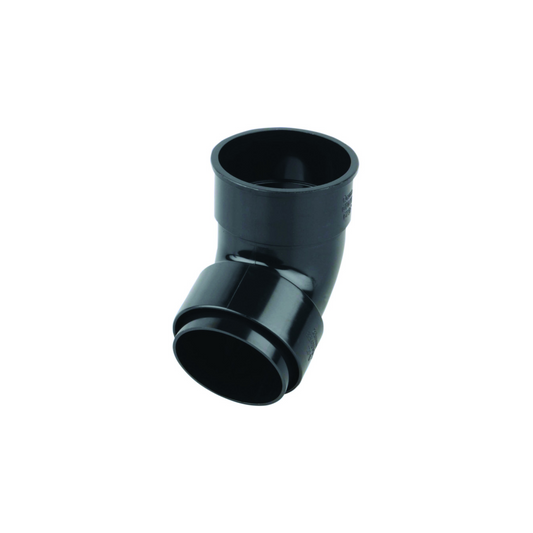 Wavin Osma Roundline Down Pipe Offset Bend Socket (Black) 68mm - 0T025B