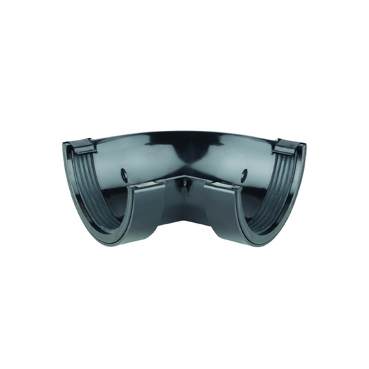 Wavin Osma Roundline Gutter Angle (Black) 112mm x 60° - 0T016B