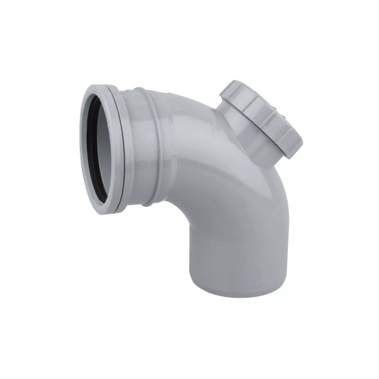Wavin OsmaSoil RingSeal Single Socket Access Bend (Grey) 87.5° 110mm – 4S169G