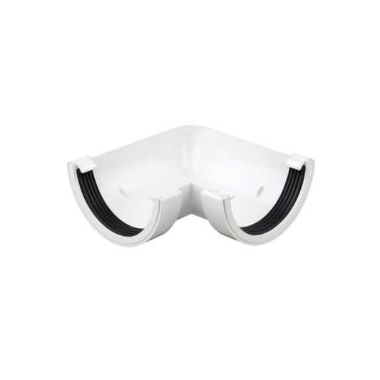 Wavin Osma Roundline Gutter Angle (White) 112mm x 90° - 0T003W