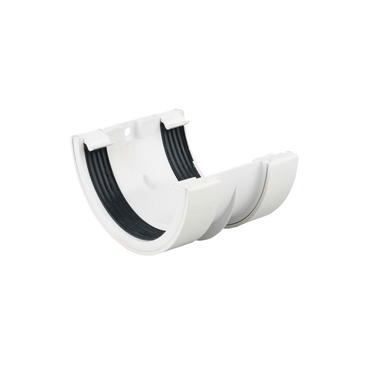 Wavin Osma Roundline Gutter Jointing Bracket (White) 112mm - 0T005W