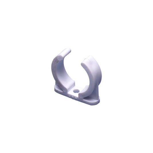 Wavin OSMA Solvent Weld Push-Fit Overflow Pipe Clip (White) 21.5mm - 1E082W