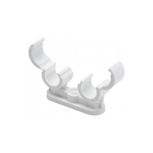 Talon Quick‑Lock Double Clip (White) 15mm - QD15