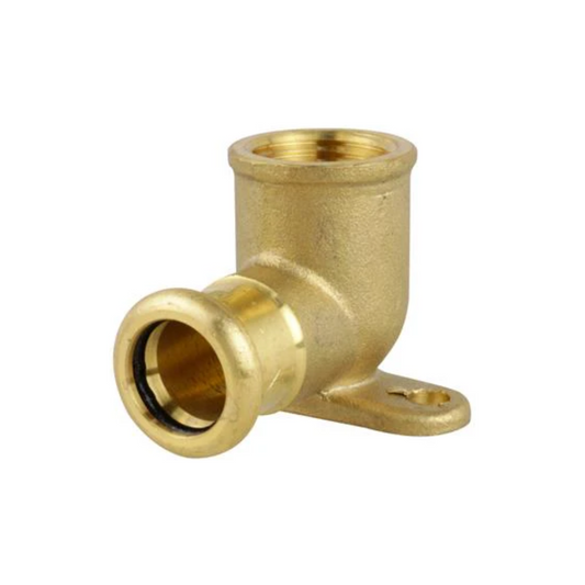 Pressfit BSP Water Wall Plate Elbow (Gold) 15mm x 1/2" – PFWWPE-15D
