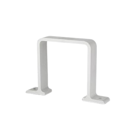 Polypipe White Square Line Pipe Bracket Flush Mount 23.6mm - RS236W