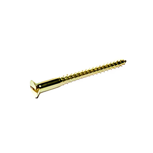 Owlett Jaton Slotted Brass Countersunk Woodscrew Head Box of 100 (Gold) 26.67 mm - 9TQCSKBWS/216