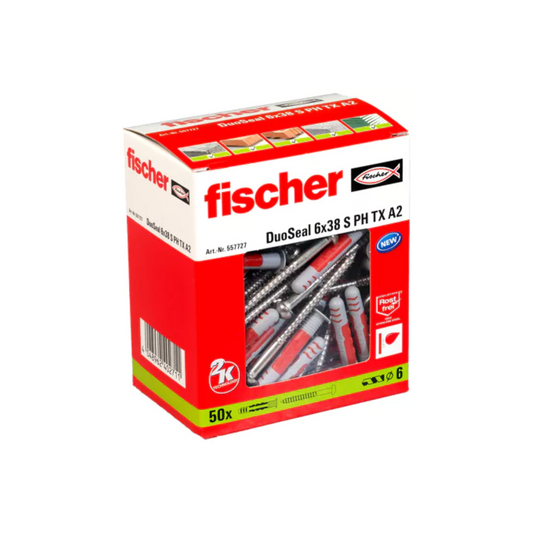 Fischer Duoseal S Ph Tx A2 (Red) 6mm x 38mm - 557727