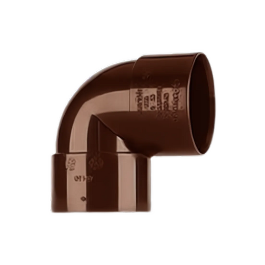 Polypipe Waste Solvent Weld Abs 90 Inch Knuckle Bend (Brown) 50mm - WS64BR