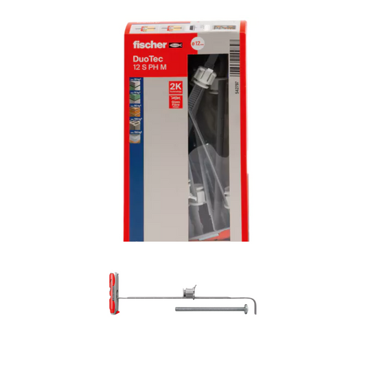 Fischer Duotec 12 S PH Panhead Screw (Grey) 6mm x 70mm - 542797