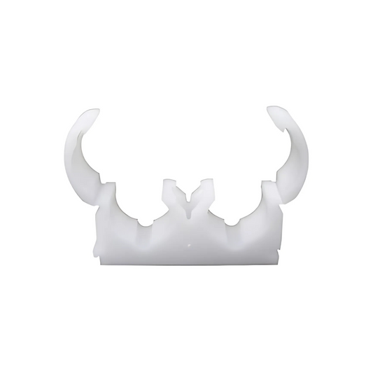Talon Double‑Hinged Pipe Clip (White) 22mm – TD22