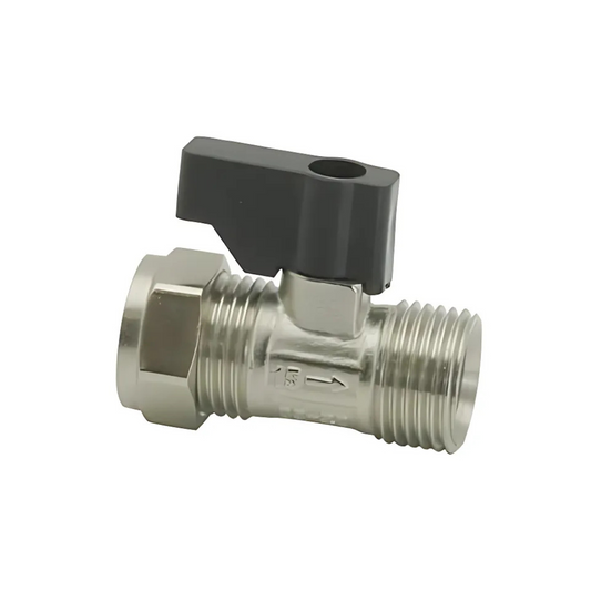 Genbra Isolation Valve Flat Face with Handle (Chrome) 15mm - BFIVFFL-15