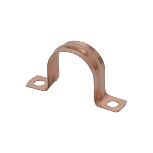 Plumbright Copper Saddle Clips Pack of 10 (Bronze) 15 mm - 787066