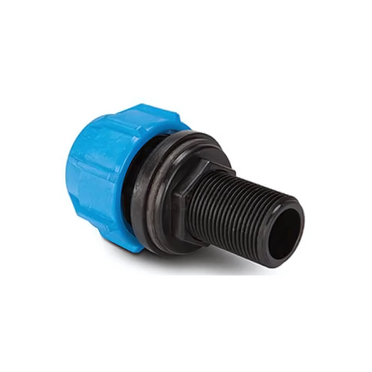 Polypipe Polyfast MDPE BSP Female Tank Connector (Blue) 25 mm × ¾″ – 42525