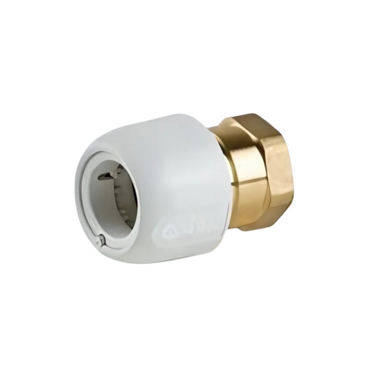 Wavin Hep2O Brass Female Adaptor BSP Female Push‑Fit Socket (White) ¾  x 22mm - HX28/22W