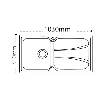 Carron Phoenix Zeta 1.0 Bowl Inset Sink (Stainless Steel) – 101.0043.154