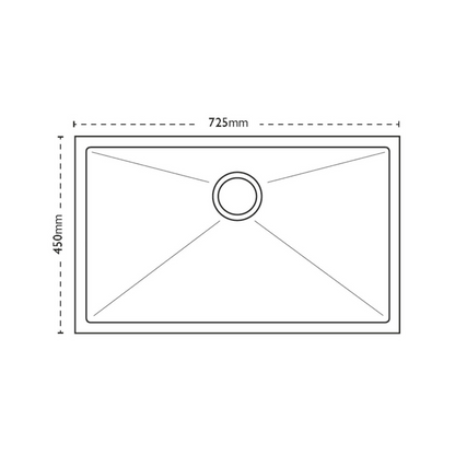 Carron Phoenix Deca XL 1.0 Bowl Undermount Sink with Waste (Stainless Steel) – 127.0437.219