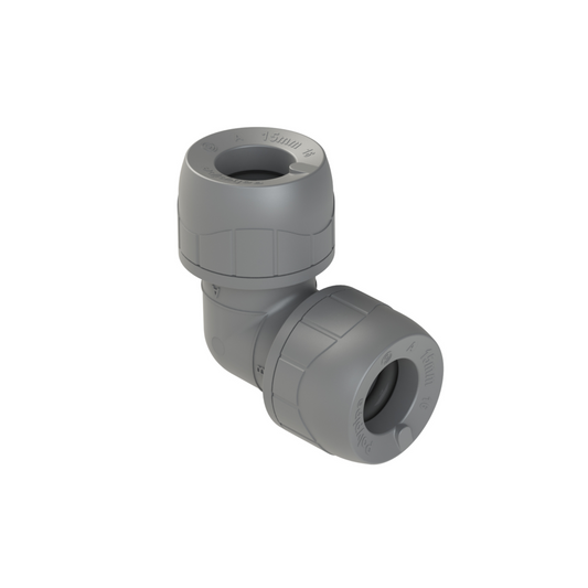 Polypipe Polyplumb Elbow (Grey) 10mm - PB110