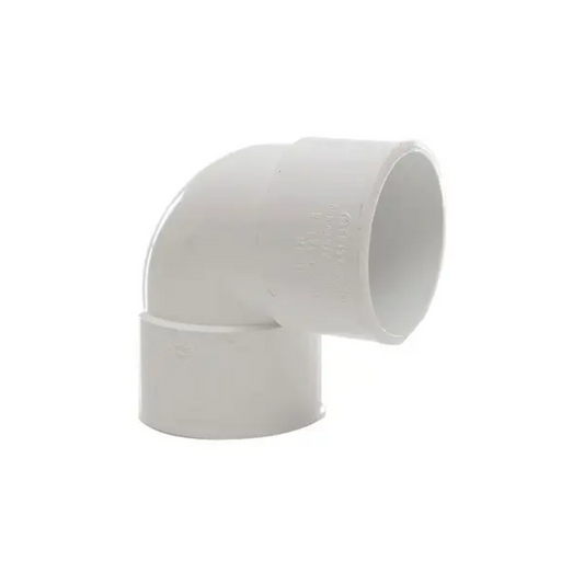 Polypipe Soil Single-Socket Knuckle Bend (White) 50mm x 90° - MU312W